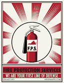 Logo showing fire extinguisher